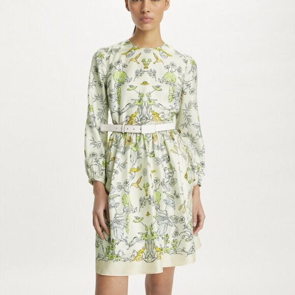 Tory Burch Printed Silk Twill Dress - Picture 1 of 12